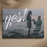 Simple Modern She Said Yes Photo Engagement Party Invitation<br><div class="desc">Simple Modern She Said Yes Photo Engagement Party Invitation. A horizontal design variation from a similar design. Just upload your own photo to change the image and edit the details. Check the collection for other designs and matching stationery and other items.</div>