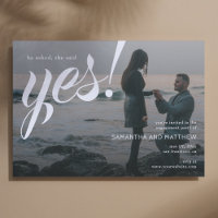 Simple Modern She Said Yes Photo Engagement Party