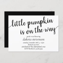 Simple Modern Shower | Flourish Little Pumpkin Invitation