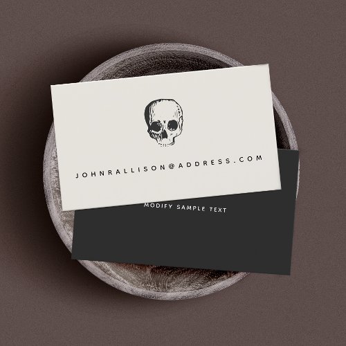 Simple Modern Skull Calling Card