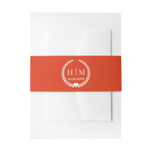 Simple Modern Spicy Burnt Orange Invitation