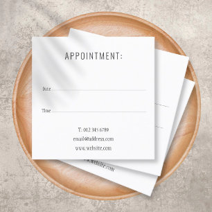 Simple Modern Square Appointment Card
