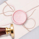 Simple Modern Square Custom Two Monogram Initials  Wax Seal Stamp<br><div class="desc">Simple and elegant custom monogram initial wax seal stamp. The design features a simple square crest design with a two-monogram design that you can customize with your first and last initial or for a couple with their first name initials. Beautiful personalized wax seal stamp for personal stationery or couples to...</div>