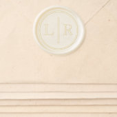 Simple Modern Square Custom Two Monogram Initials  Wax Seal Sticker (Front)
