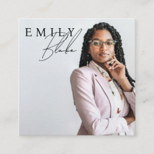 Simple Modern Square Photo Business Card