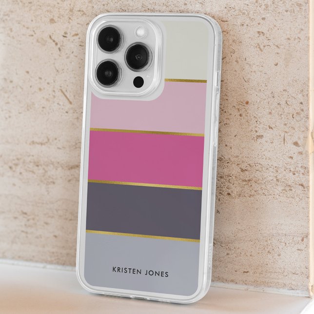 Simple Modern Stripes Personalized Speck iPhone Case (Creator Uploaded)