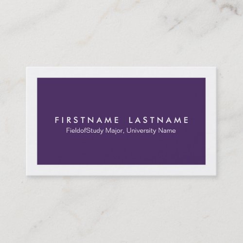 Simple Modern Student Business Cards