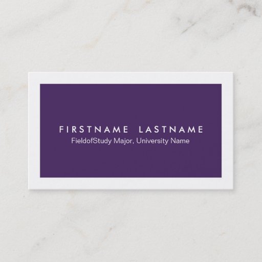 Customizable Simple Modern Student Business Cards