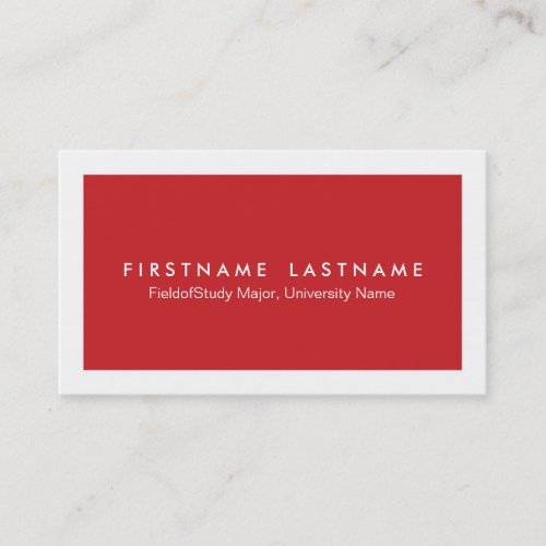 Simple Modern Student Business Cards