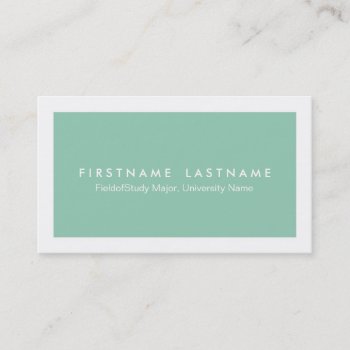 Simple Modern Student Business Cards by rheasdesigns at Zazzle