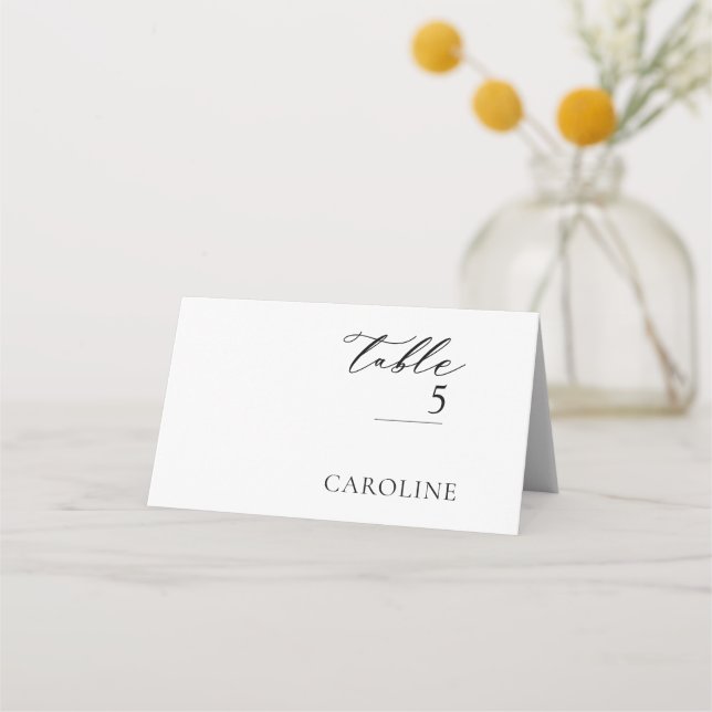 Simple Modern Stylish Chic Wedding Place Cards (Front)
