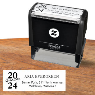 Simple Modern Stylish Graduation Return Address Self-inking Stamp