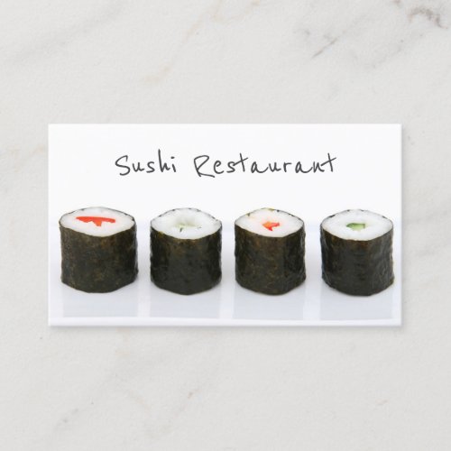 Simple Modern Sushi Business Card