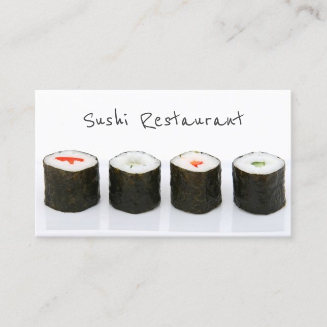 Simple Modern Sushi Business Card (Front)
