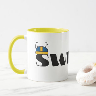 Simple Modern Sweden Swedish country Flag Souvenir Mug