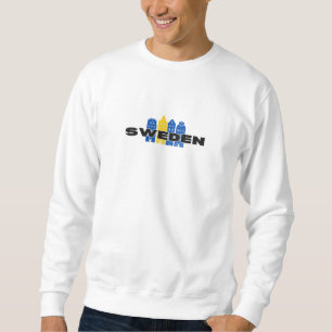 Simple Modern Sweden Swedish country Flag Souvenir Sweatshirt