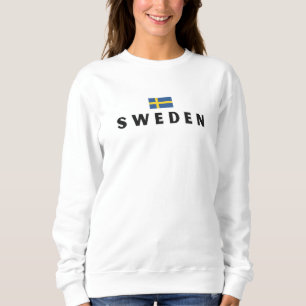 Simple Modern Sweden Swedish Flag Country Souvenir Sweatshirt