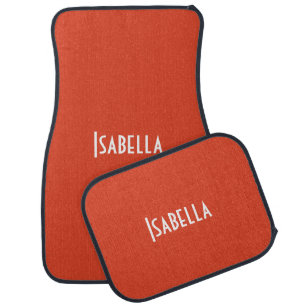 Simple Modern Tangerine Tango Car Floor Mat
