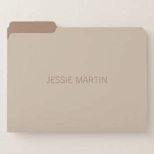 Simple Modern Taupe File Folder