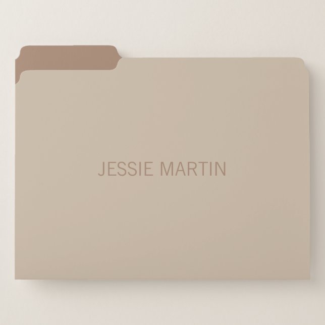 Simple Modern Taupe File Folder (Front Left)
