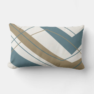 Simple Modern Teal Gold Lumbar Lumbar Pillow