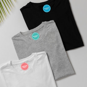 Simple Modern Teal Gray Blue Lavender Pink Circle Kids' Labels