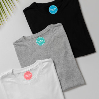 Simple Modern Teal Gray Blue Lavender Pink Circle Kids' Labels