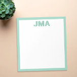 Simple Modern Teal Monogram Notepad<br><div class="desc">Create your own personalized monogram stationery featuring your custom initials or name in modern minimalist typography.</div>