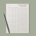Simple Modern Tearaway Weekly medication tracker Notepad<br><div class="desc">When our bodies, or those of our loved ones, are battling illness, simple daily tasks like taking medications can be challenging. That's why it's valuable to have a handy tracker that helps you keep track of the number of medications you've taken. This way, you don't have to worry about whether...</div>