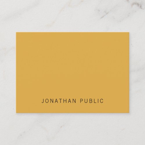 Simple Modern Template Trendy Yellow Brown Elegant Business Card