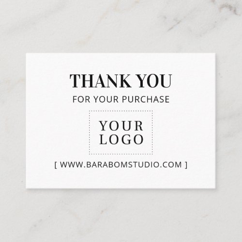 Simple Modern Thank you Business Logo Business Card