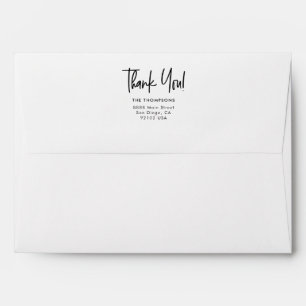 Simple Modern Thank you Family Return address Envelope