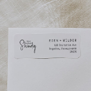 Simple Modern Tiny Human Shindig Return Address Label