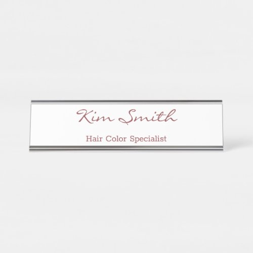 Simple Modern Topaz Name Profession Desk Name Plate