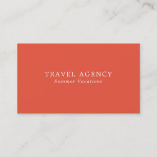 Simple & Modern Travel Agent Business Card
