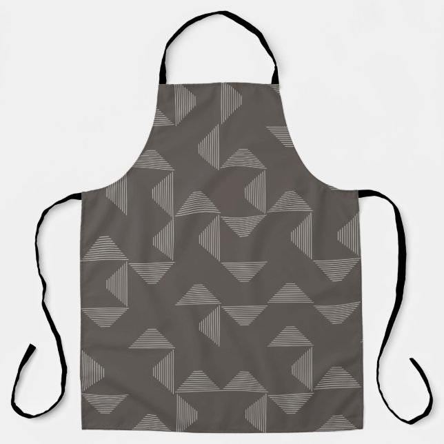 Simple, modern, trendy geometric graphic pattern apron (Front)