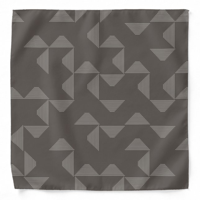 Simple, modern, trendy geometric graphic pattern bandana (Front)