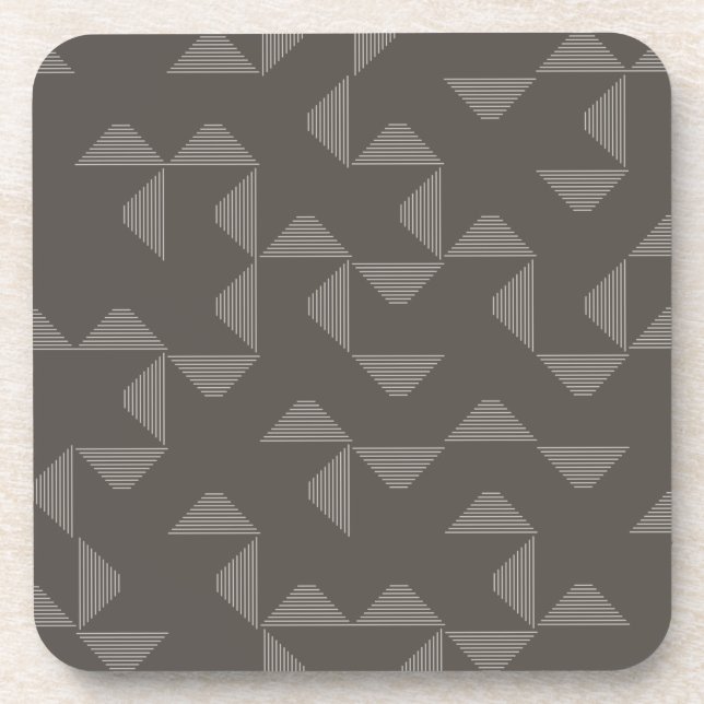 Simple, modern, trendy geometric graphic pattern beverage coaster (Front)