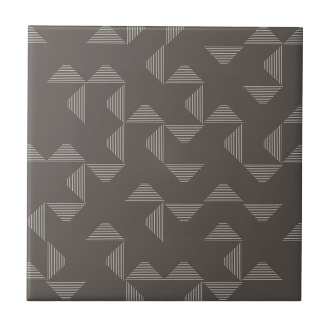 Simple, modern, trendy geometric graphic pattern ceramic tile (Front)