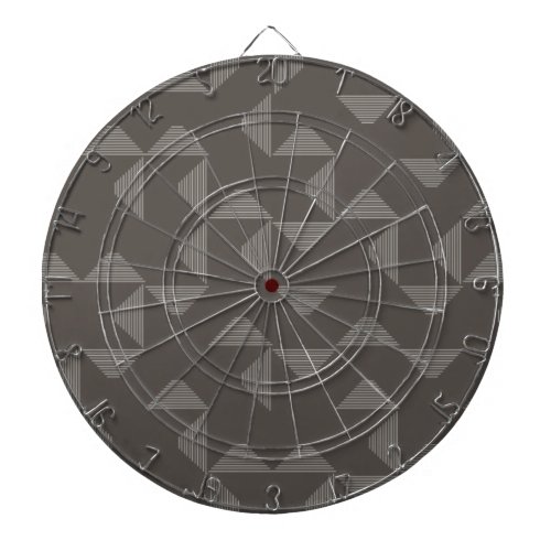 Simple modern trendy geometric graphic pattern dart board