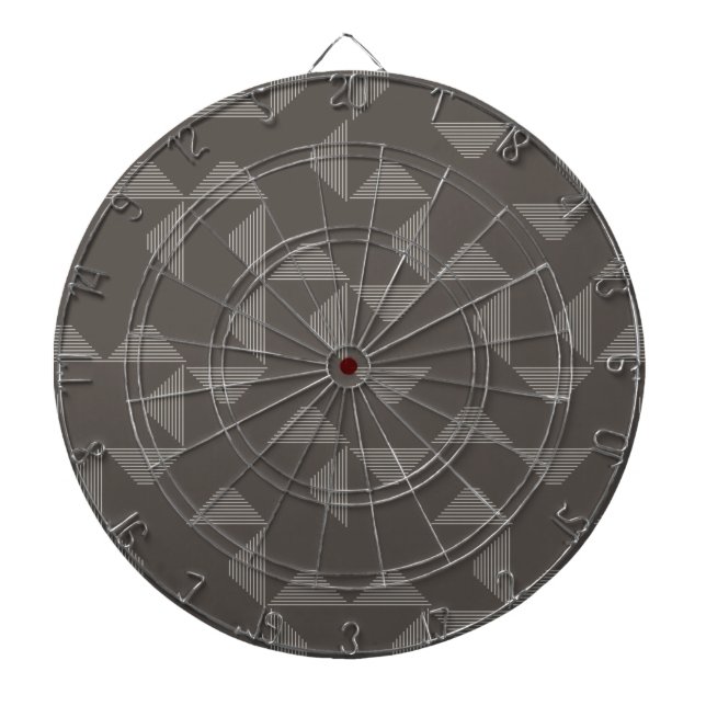 Simple, modern, trendy geometric graphic pattern dart board (Front)