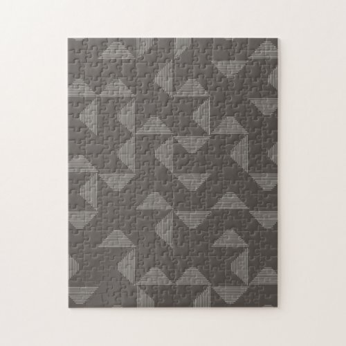 Simple modern trendy geometric graphic pattern jigsaw puzzle