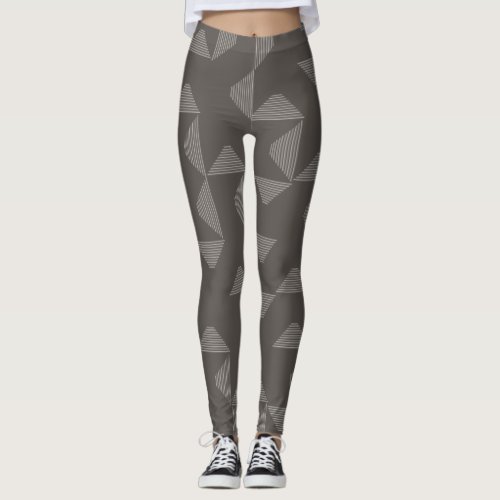 Simple modern trendy geometric graphic pattern leggings