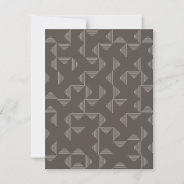 Simple, modern, trendy geometric graphic pattern note card (Front)