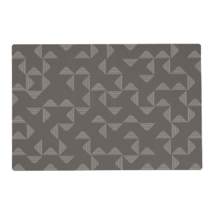 Simple, modern, trendy geometric graphic pattern placemat