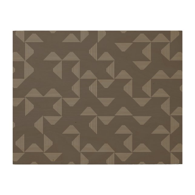 Simple, modern, trendy geometric graphic pattern wood wall art (Front)