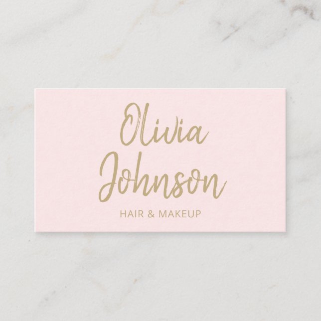 Simple Modern Trendy Hand Lettered Business Card (Front)
