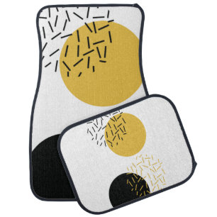 Simple, modern, trendy urban geometric graphic art car floor mat