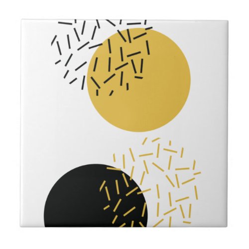 Simple modern trendy urban geometric graphic art ceramic tile