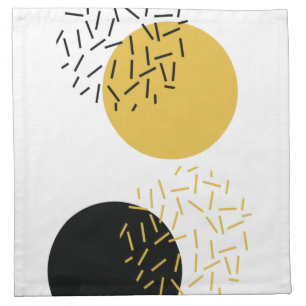 Simple, modern, trendy urban geometric graphic art cloth napkin